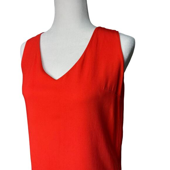 ROBERT RODREIGUEZ Womens 2 Orange V-Neck Keyhole Sleeveless Illusion Mini Dress - Picture 3 of 8
